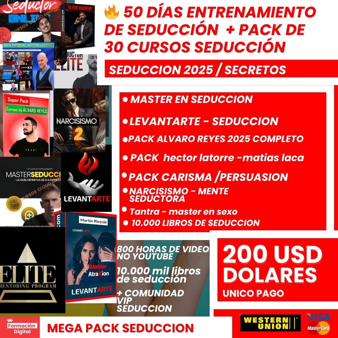 50 Cursos de Seducción Élite + 1000 Audio libros +10,000 libros de Psicología Oscura, Seducción