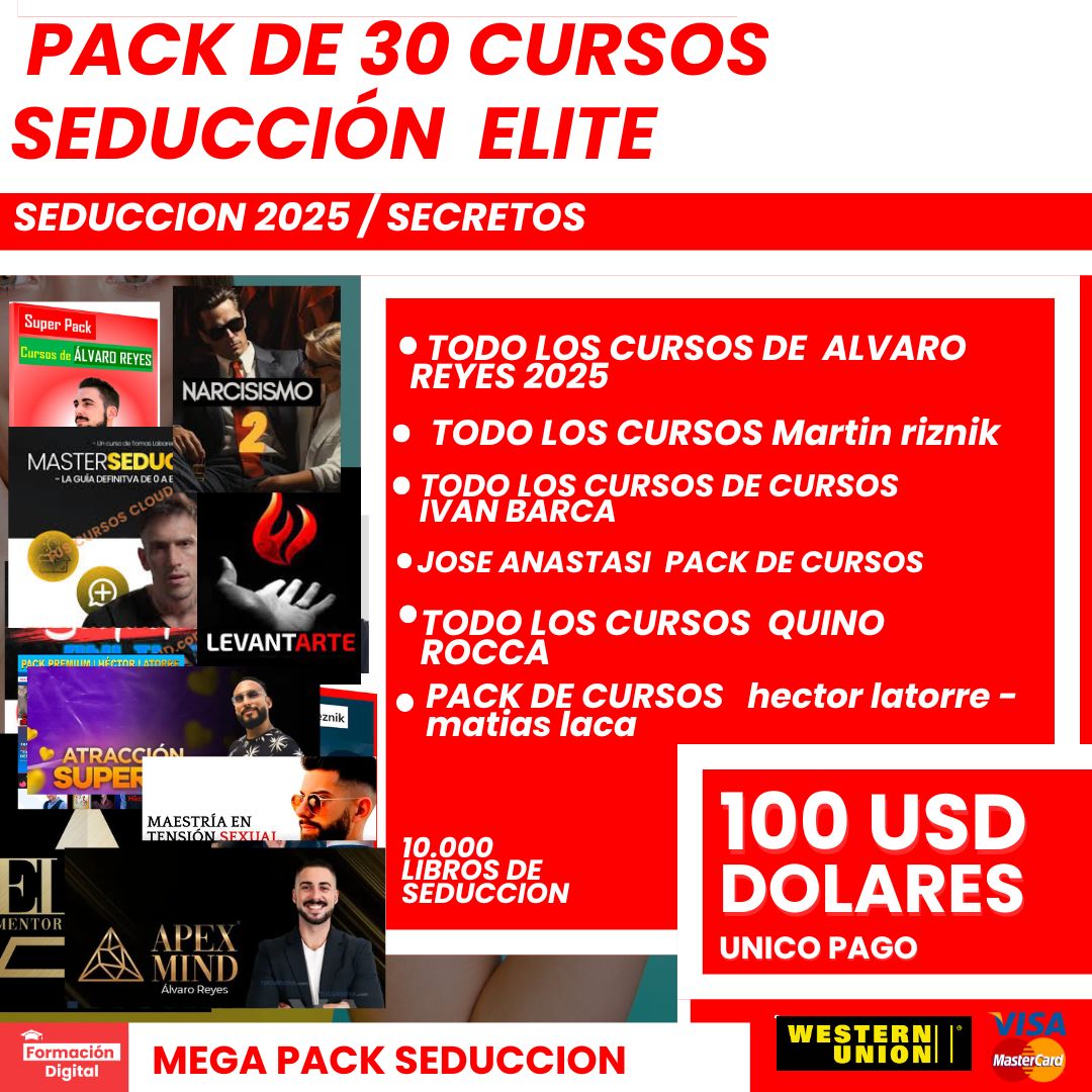 50 Cursos de Seducción Élite + 1000 Audio libros +10,000 libros de Psicología Oscura, Seducción